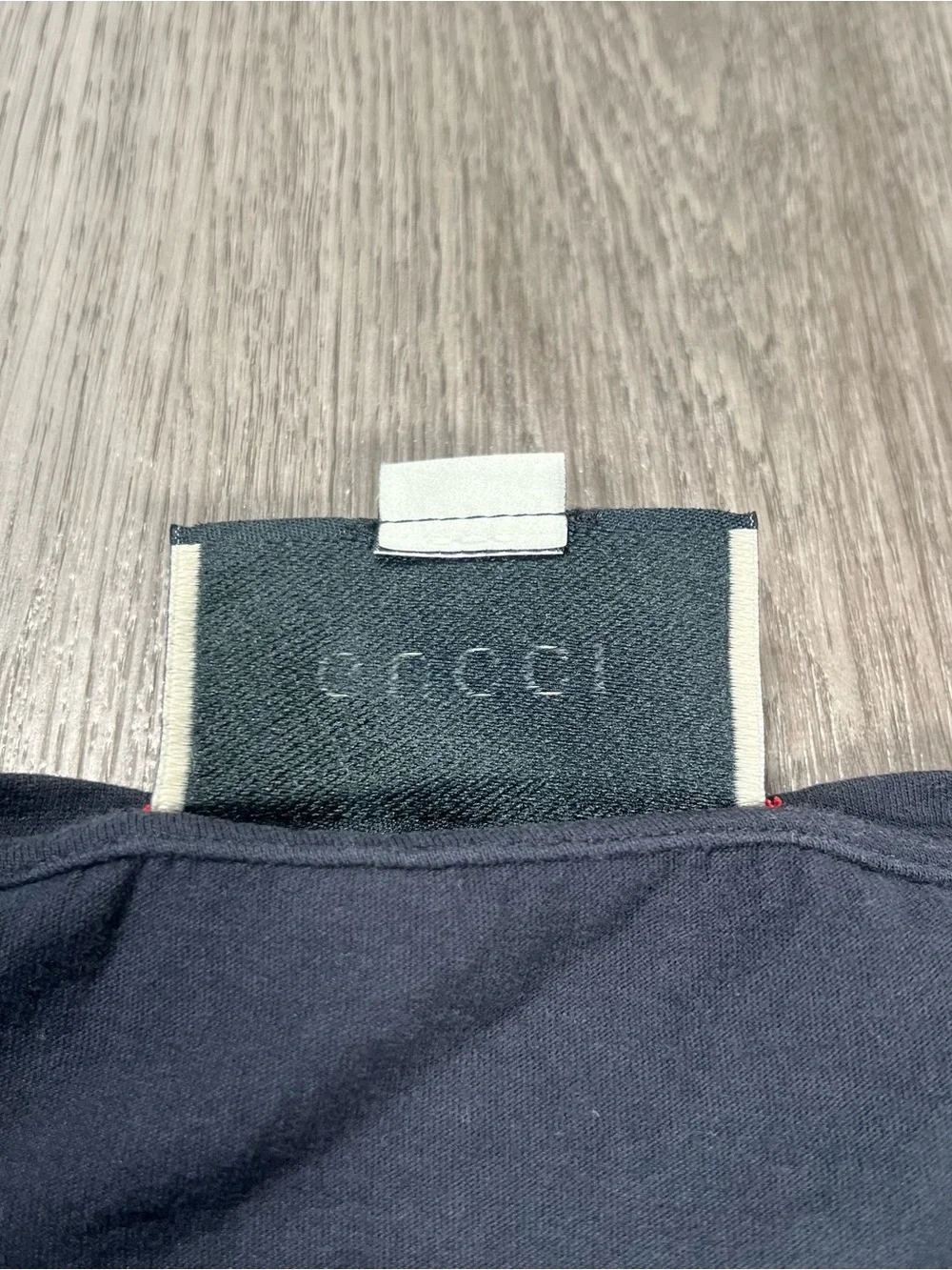 Gucci Men's Black Logo Crew Neck Short Sleeve Cotton Jersey T-Shirt Size L Italy